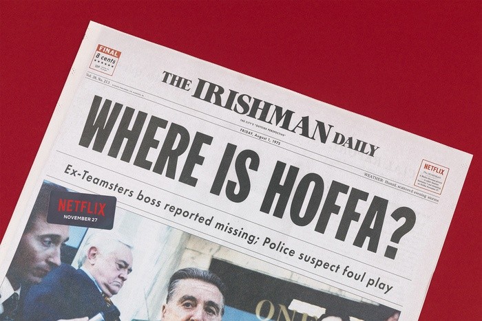 Image result for newspaper where is hoffa netflix